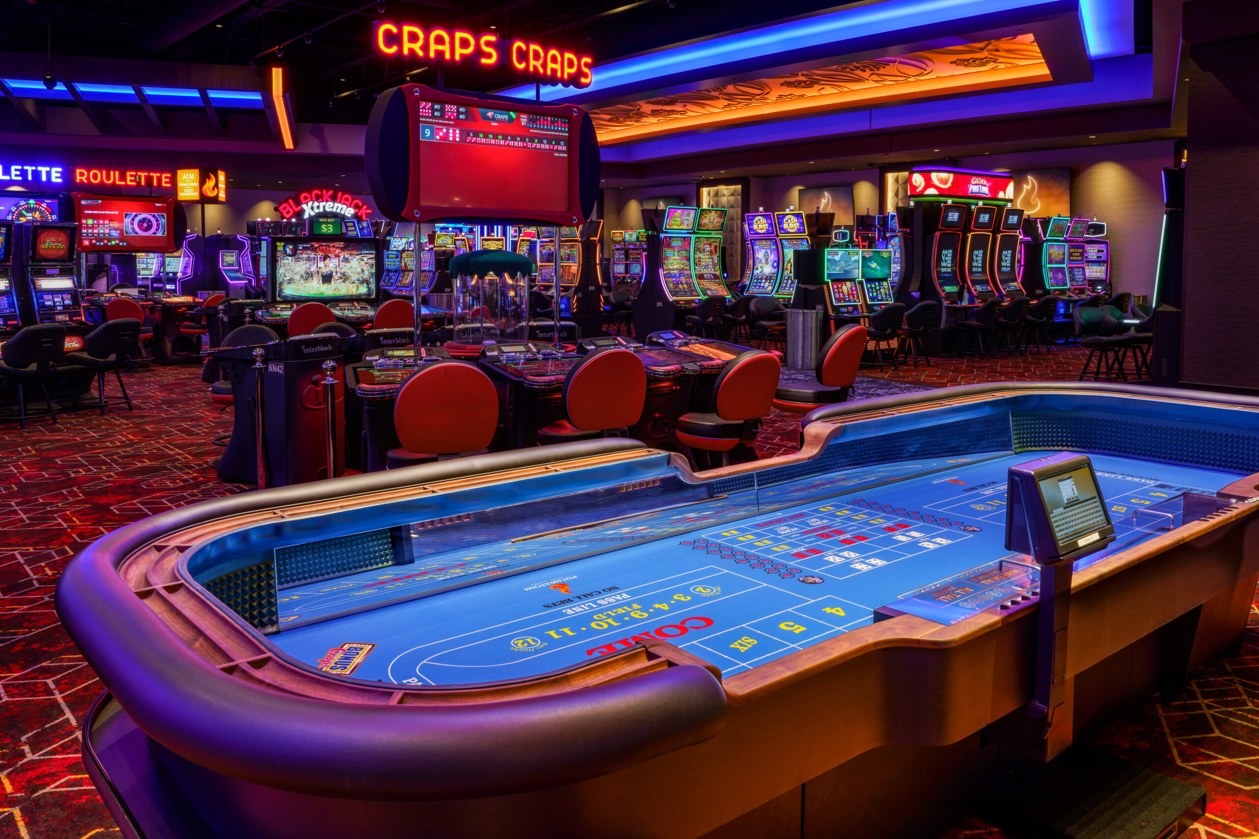 Casino floor at Marina Crest